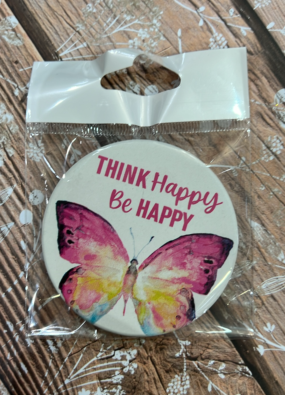 Think Happy Car Coaster