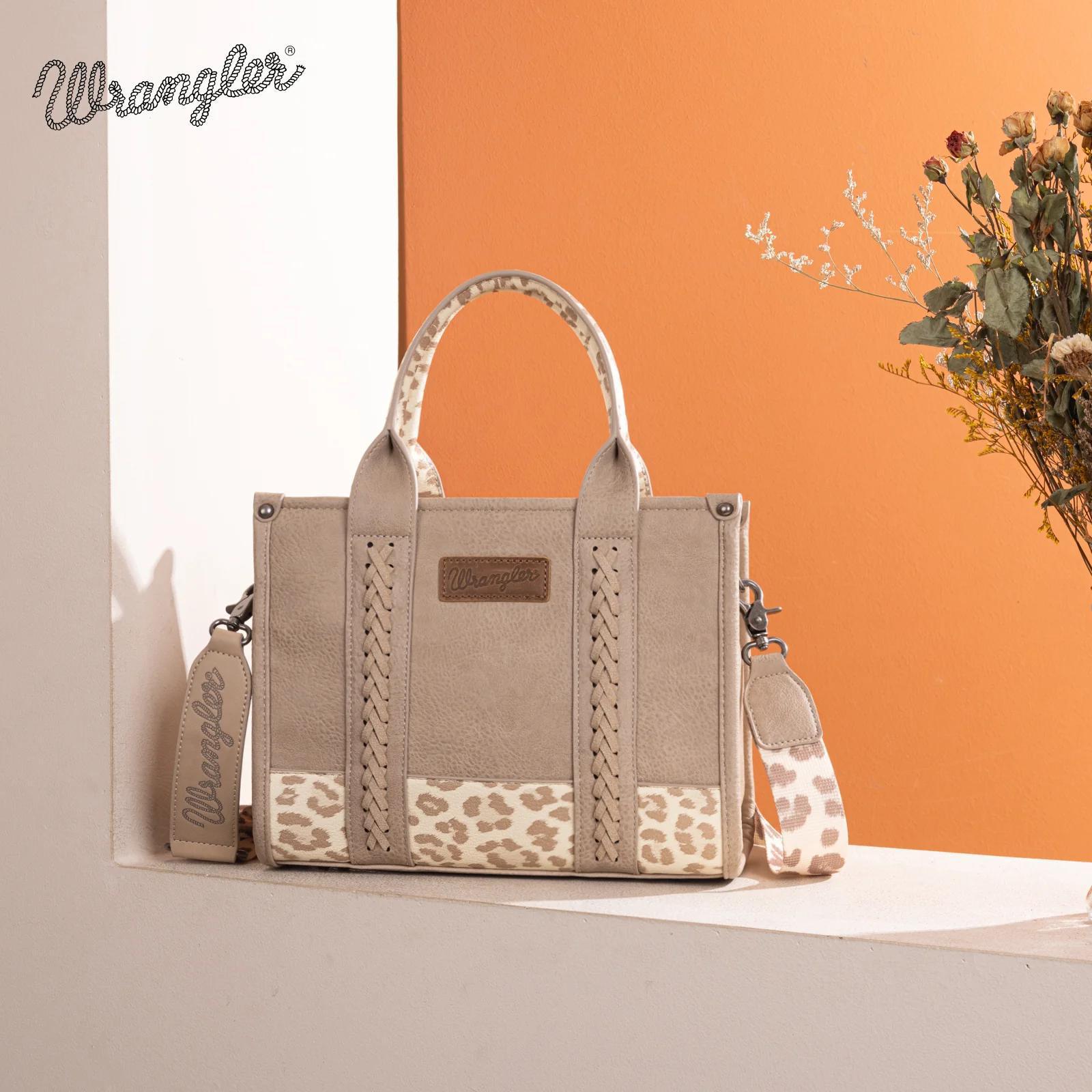 Wrangler Leopard Print Concealed Carry Tote/Crossbody