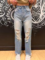 Medium Distress Dad Jeans