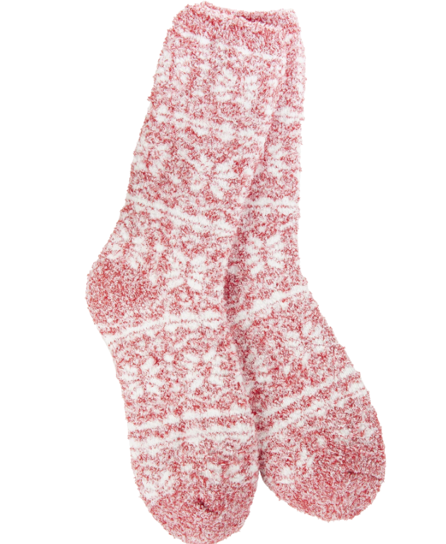 Fair Isle Fluffy Crew Socks
