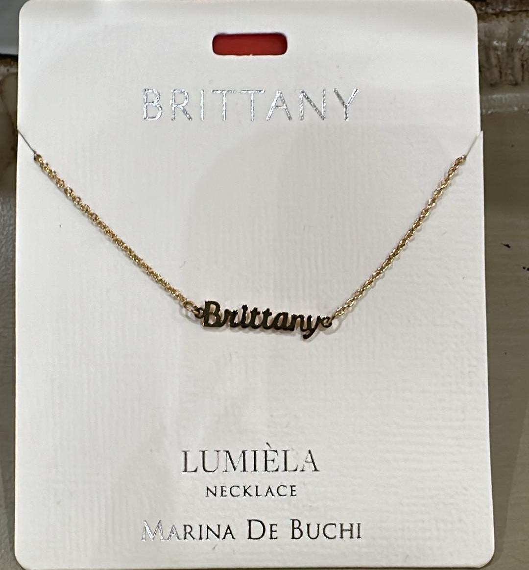 Lumiela Brittany Name Necklace