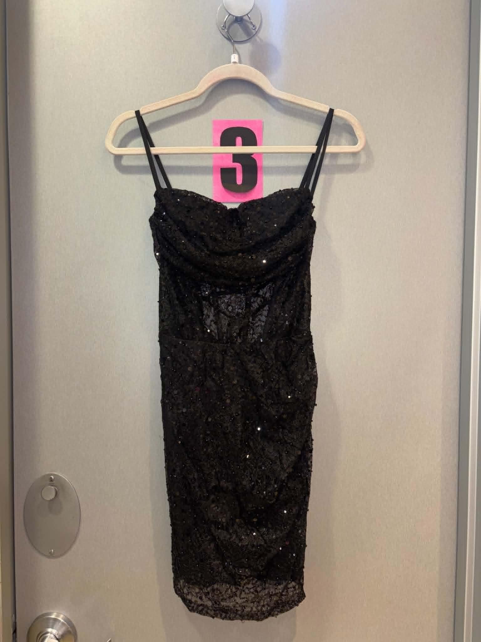 Black Corset Mini w/ Criss Cross Back