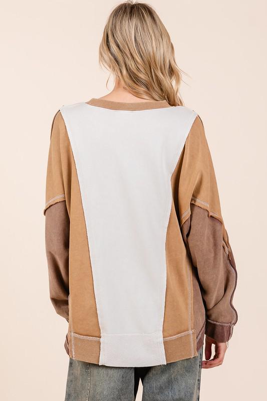 Camel Dolman Sweatshirt