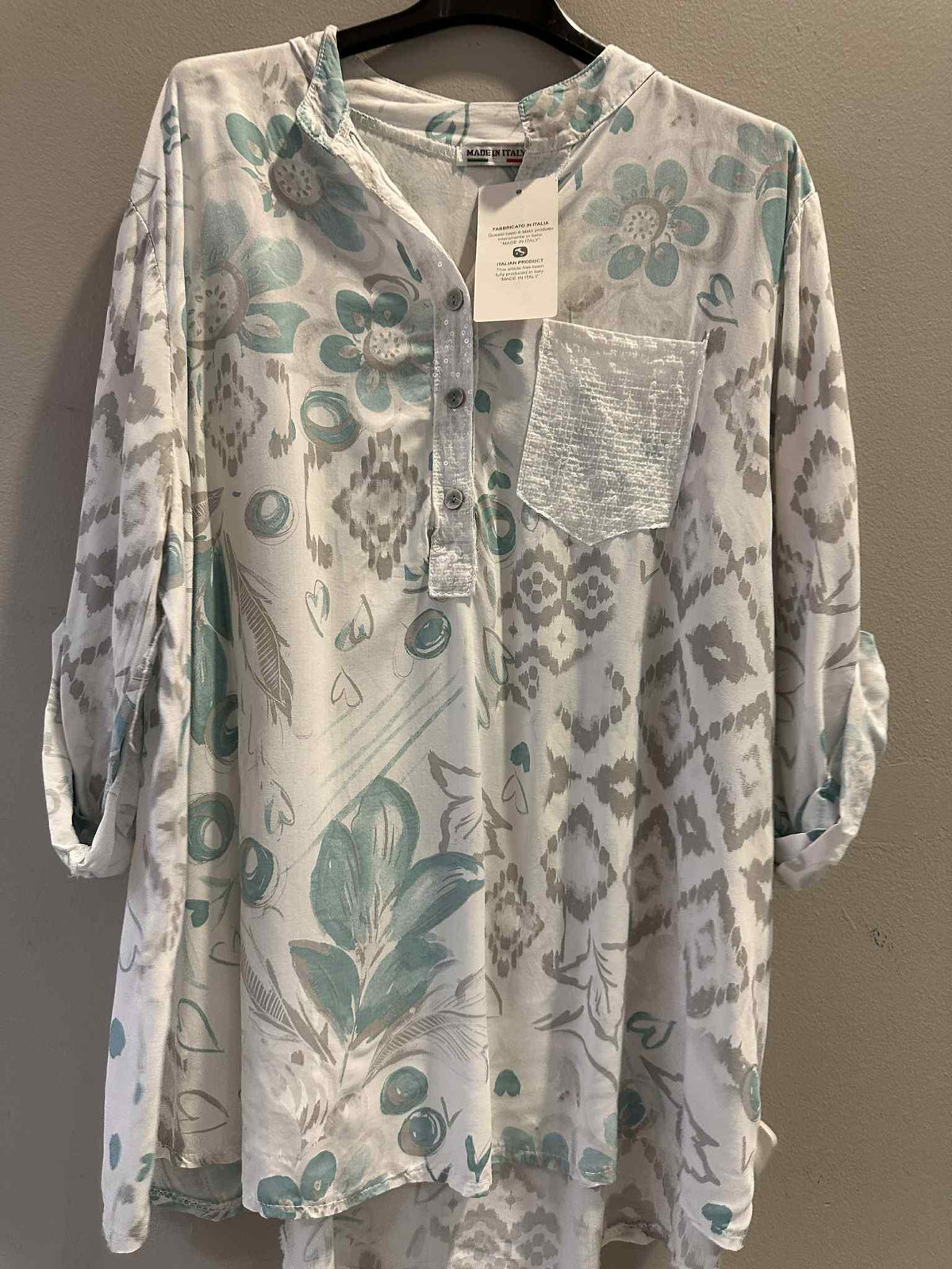Silk Sequin Pocket Top