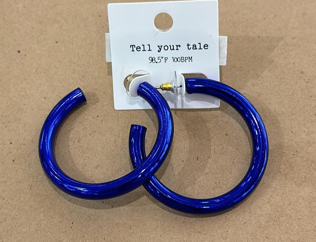 Medium Metallic Hoops