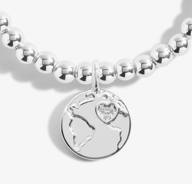 A Little 'You Mean The World To Me' Bracelet In Silver Plating