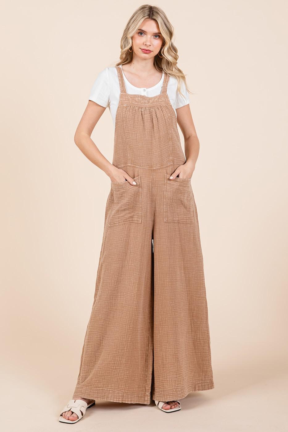 Mocha Tie Jumpsuit