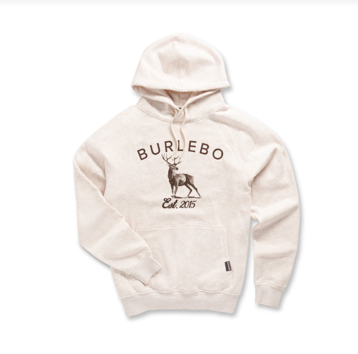 Fleece Hoodie - Whitetail Deer - Heather Oatmeal