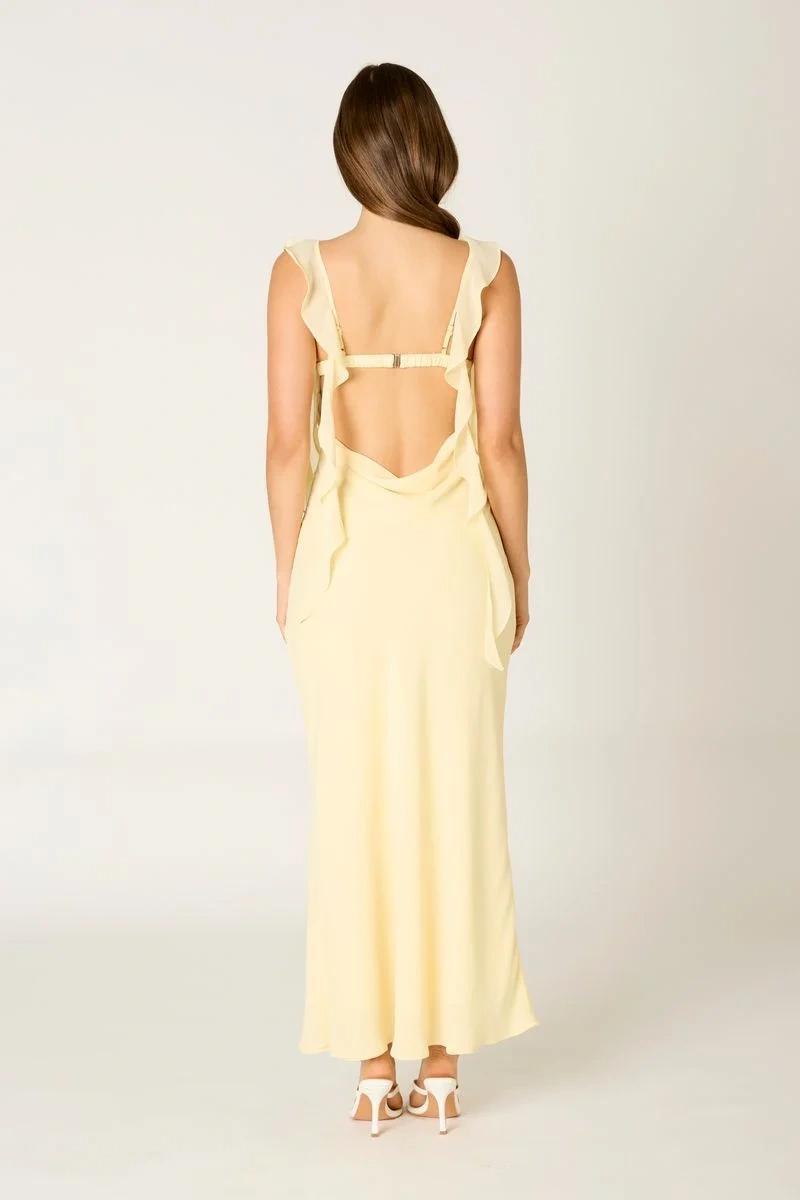 Waterfall Ruffle Maxi Dress