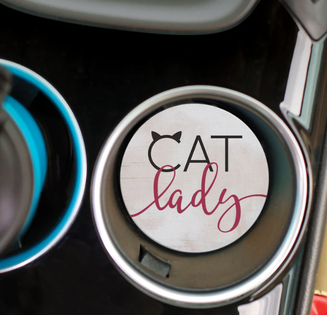 Cat Lady Car Coaster