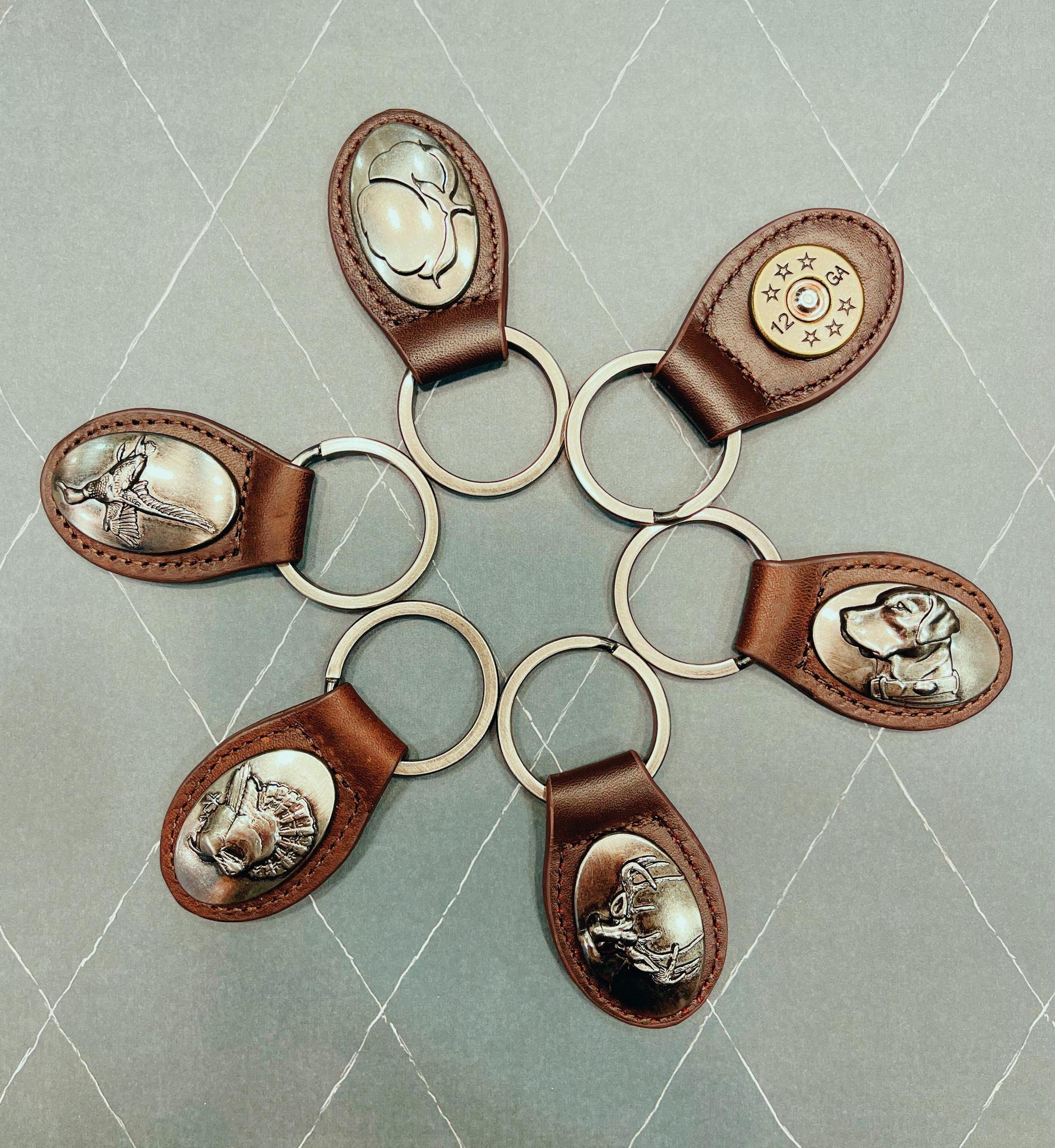 Concho Leather Keychain