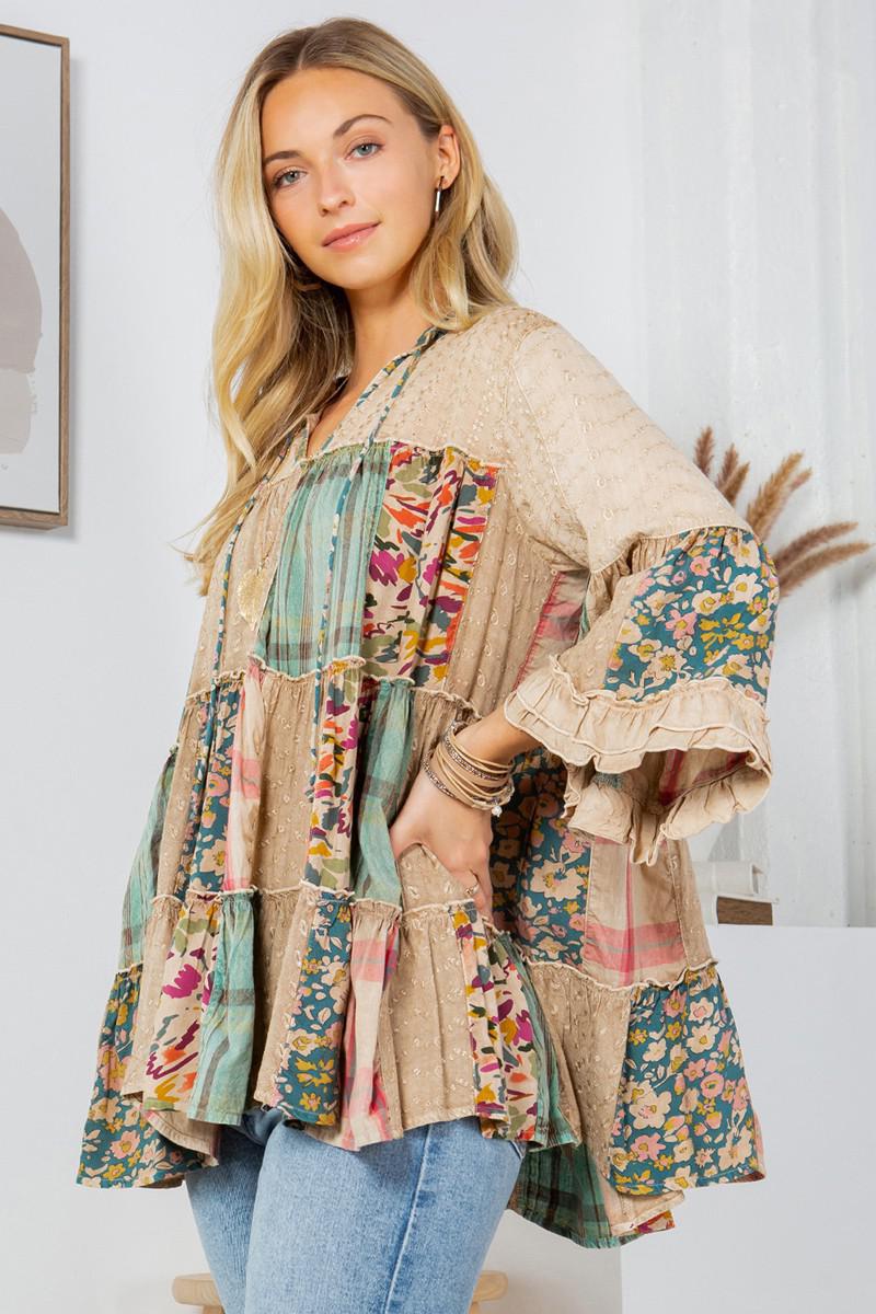 Artistic Fusion Overdyed Jhabla Top