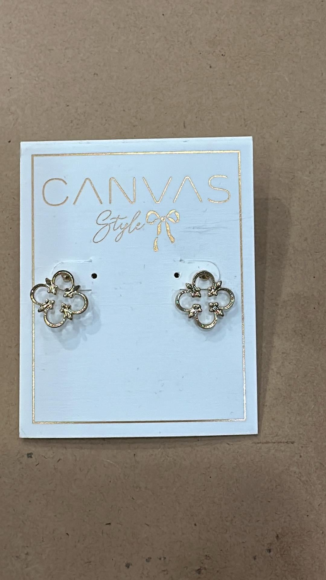 Hilde Open Quatrefoil Stud Earrings
