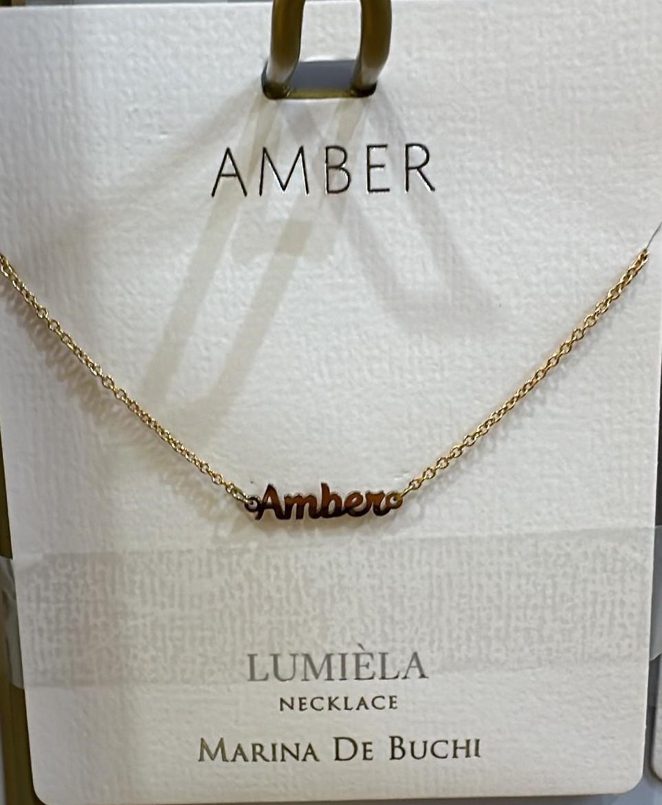 Lumiela Amber Name Necklace