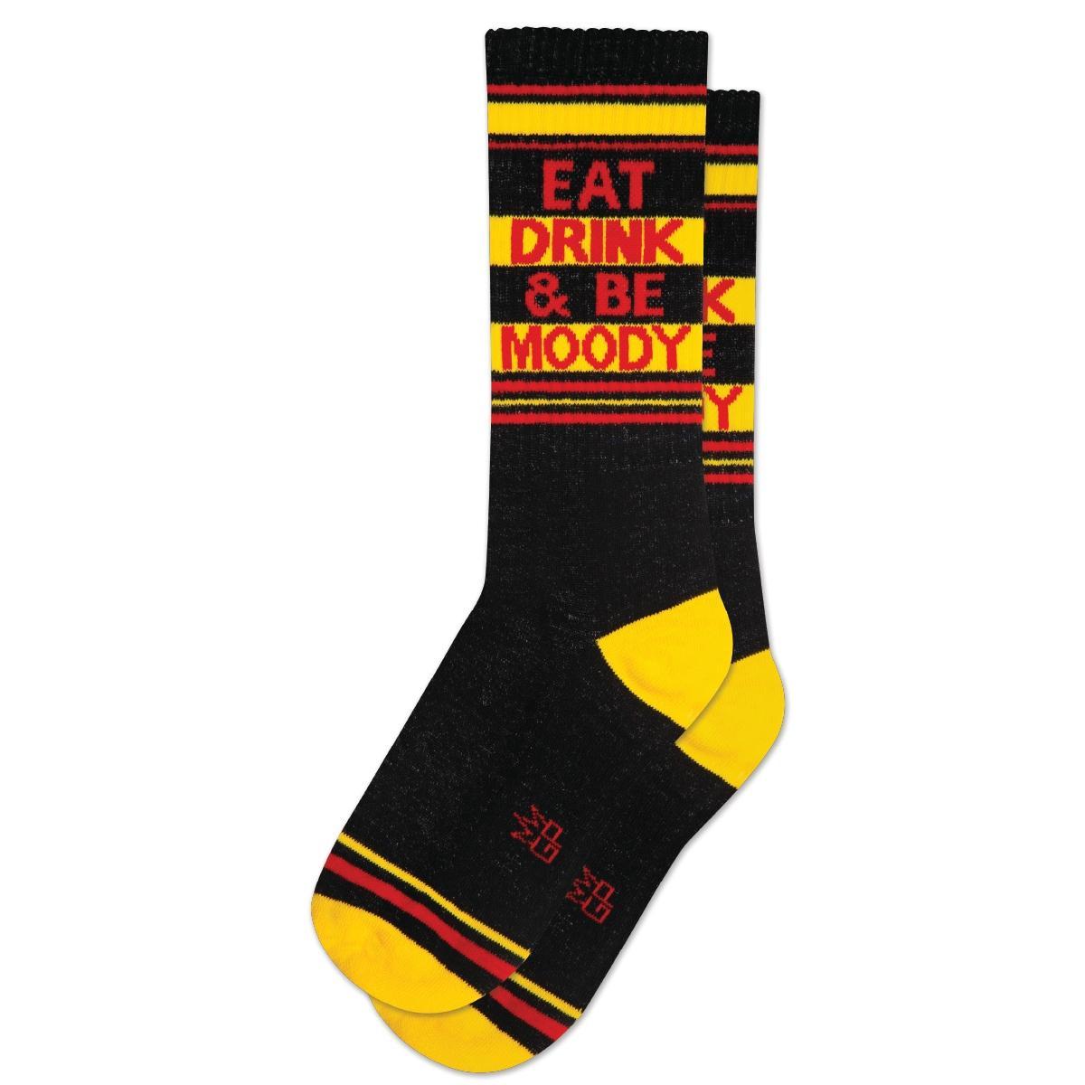 Eat Drink & Be Moody Gym Socks