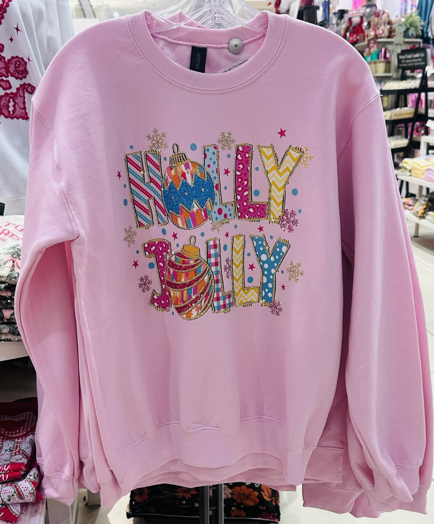 Holly Jolly Pink Sweatshirt