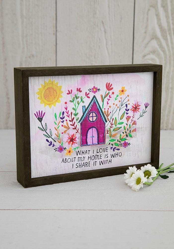 Love My Home Bungalow Box Sign