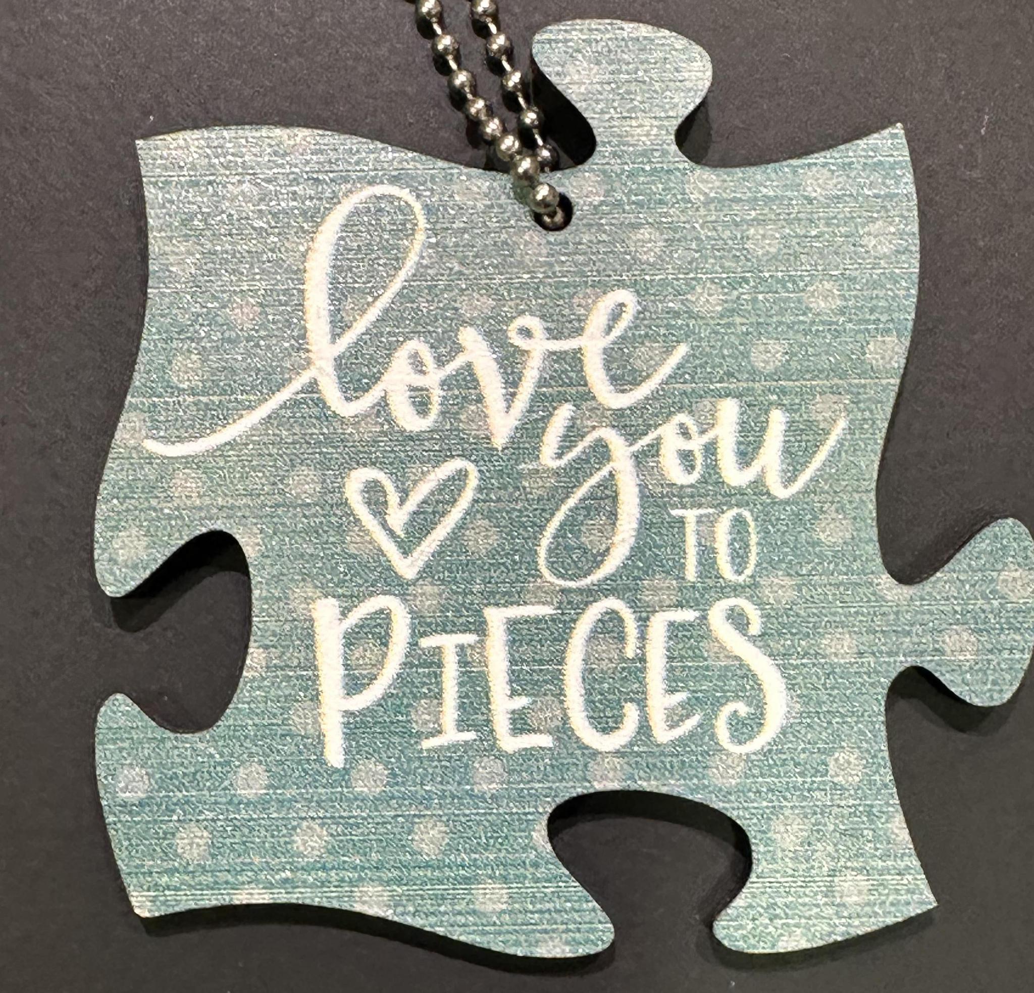 Love You To Pieces Car Charm