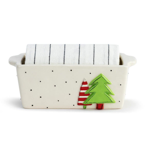 Holiday Mini Loaf Pan with Tea Towel by Mud Pie