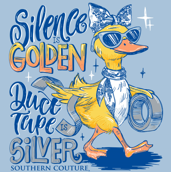SC Classic Silence Is Golden Tee - Light Blue