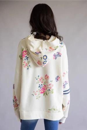 Simply Southern Oversized Floral Printed Hoodie