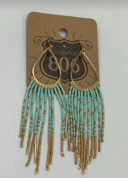 Turquoise Beaded Earring