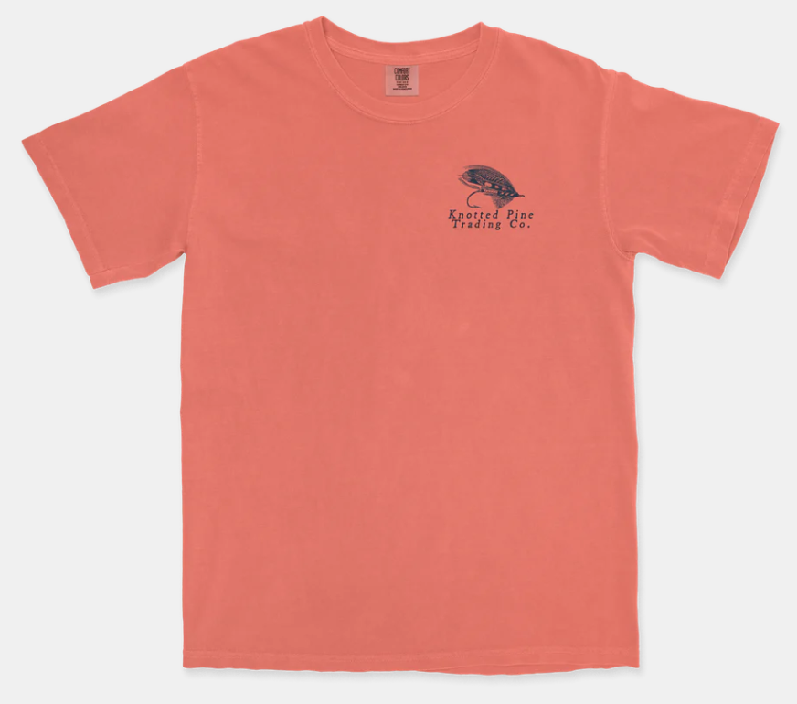 Fly Anatomy Tee - Bright Salmon