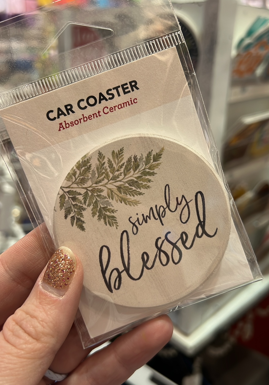 Simply Blessed Car Coaster
