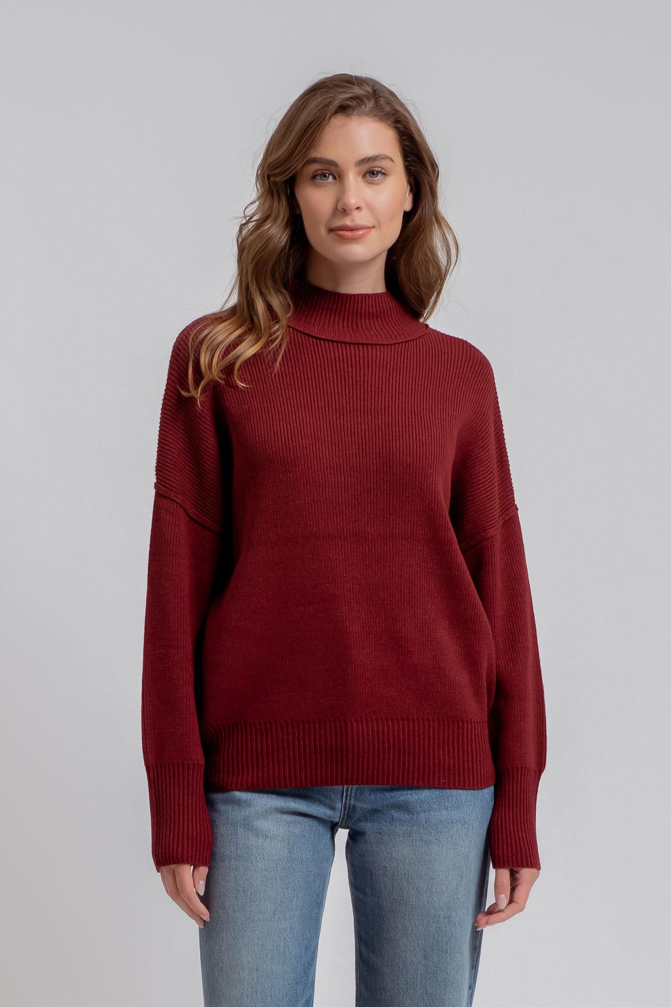 Oxblood Ribbed Sweater