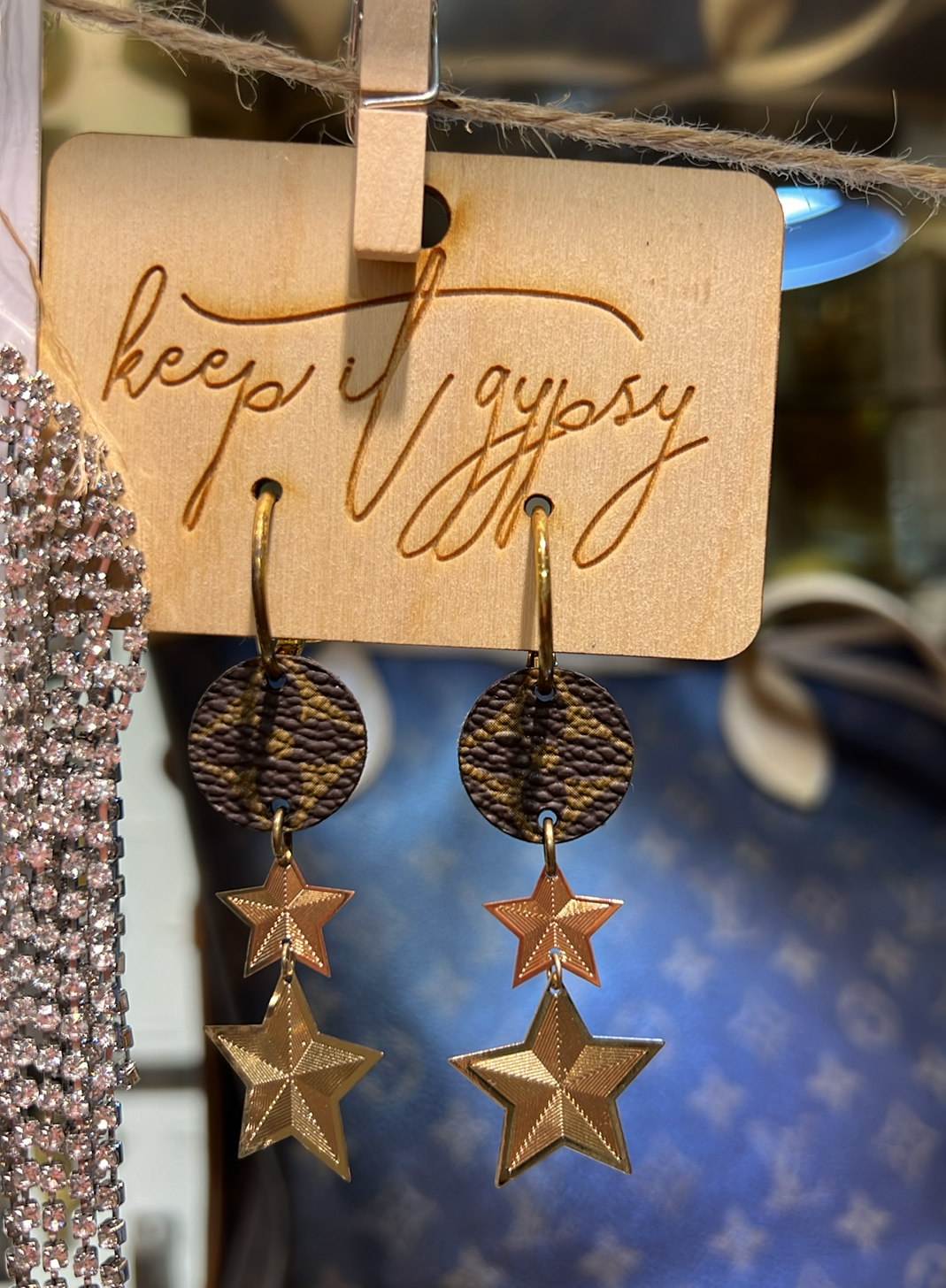 LV Upcycled Earrings