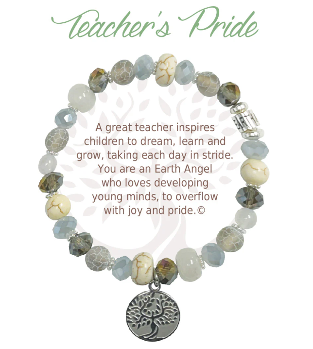 Earth Angel Natural Stone Bracelet - Teacher's Pride