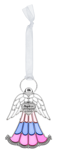 Stained Glass Angel Ornament