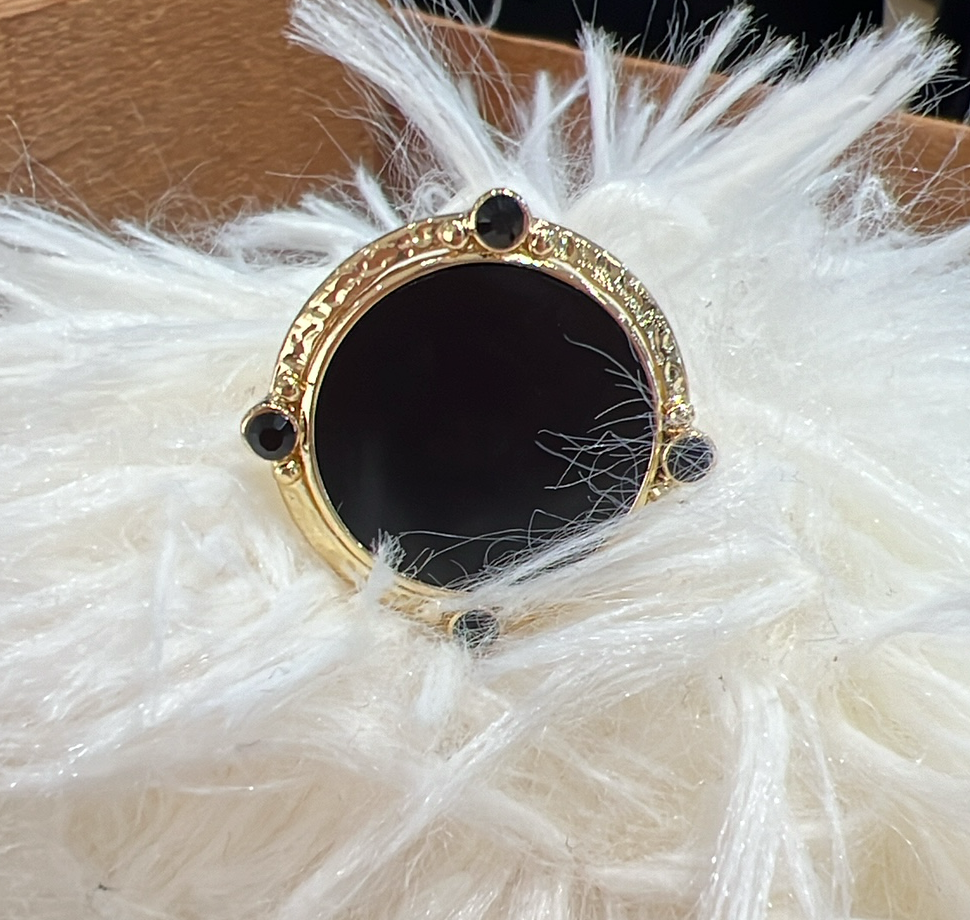 Flat Black & Gold Ring