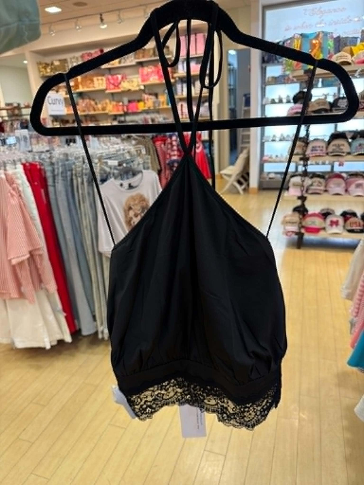 Halter Top w/ Lace Detail
