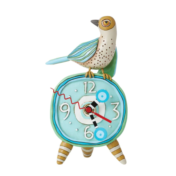 Perched Bird Desk Clock
