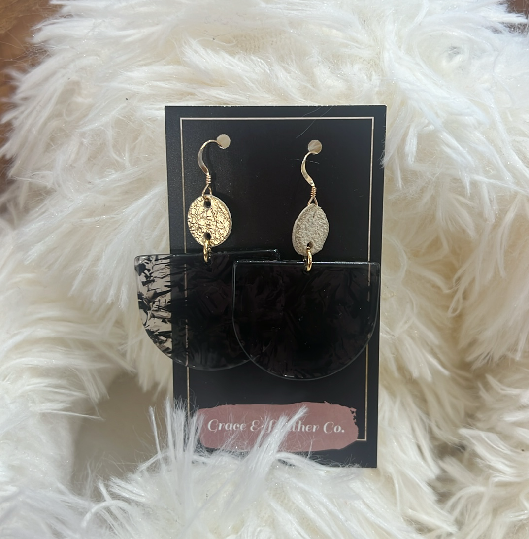 Black Stripes Earrings
