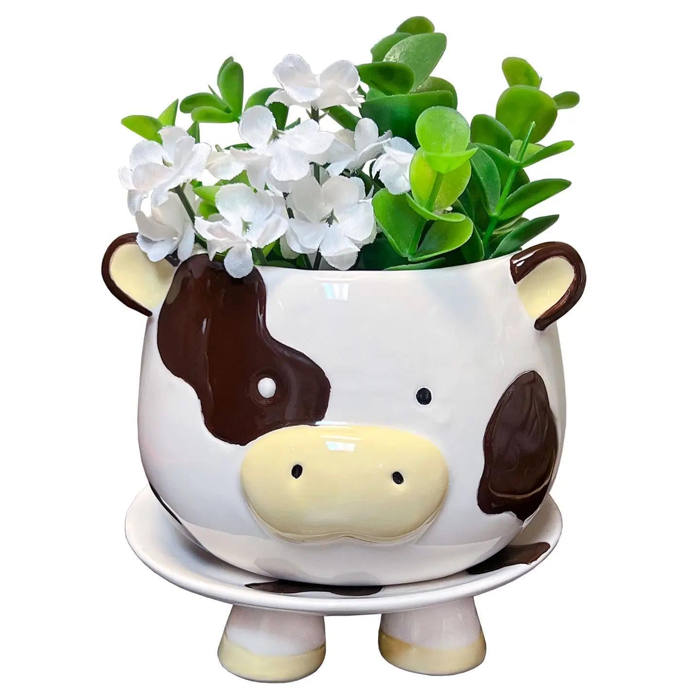 Brown Cow Footsie Planter