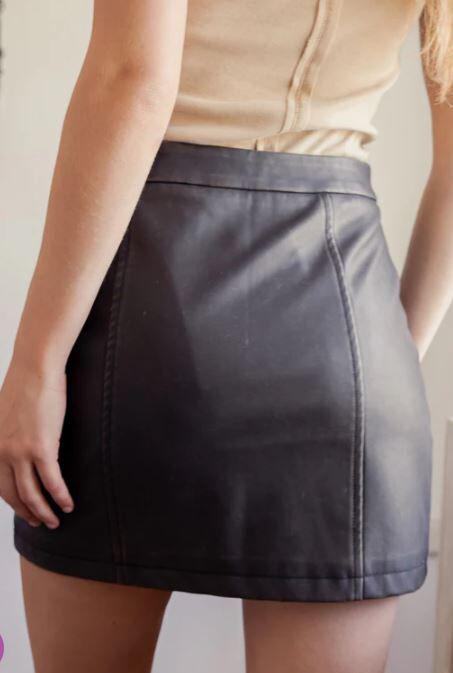 Faux Leather Skirt