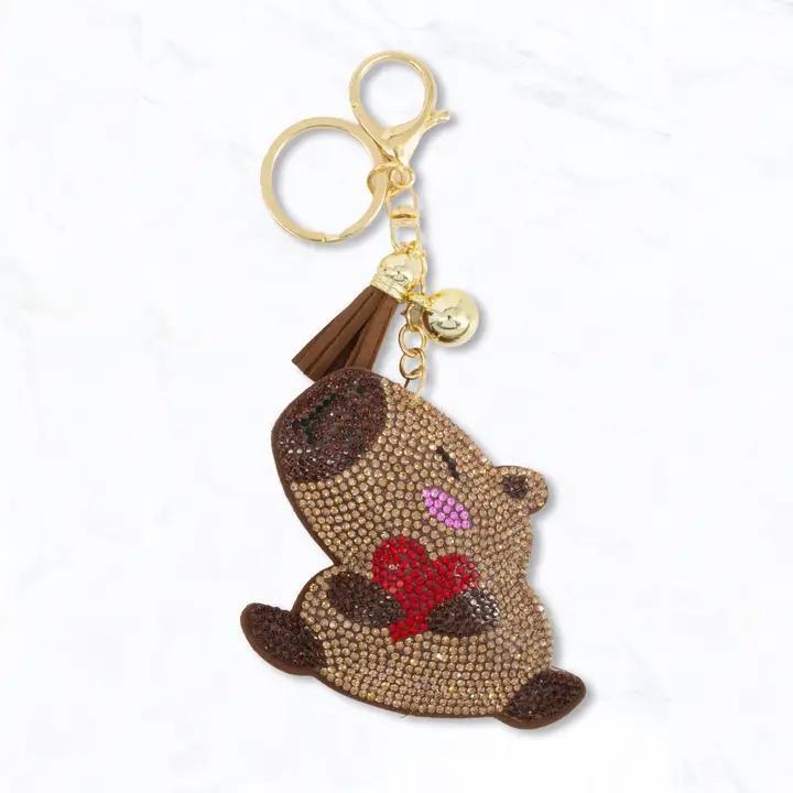 Suzie Q USA Rhinestone Puffy Keychains