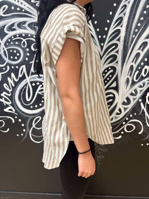 Desert Sand Striped Blouse