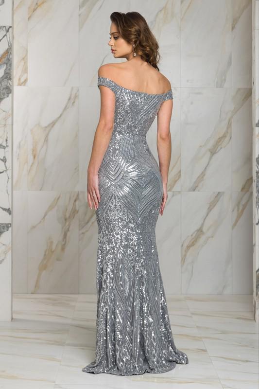 Silver Mermaid Sequin Dress