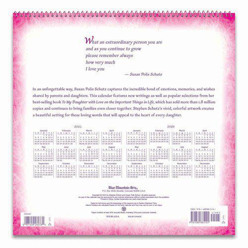 To My Daughter, I Love You 2025 Calendar