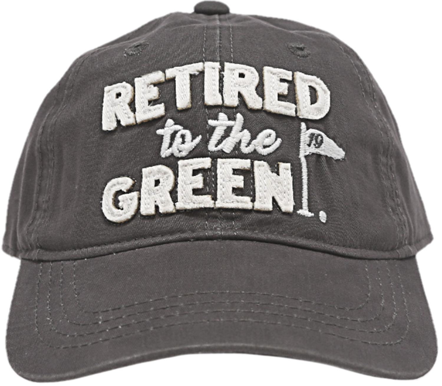 Retired To The Green - Gray Adjustable Hat