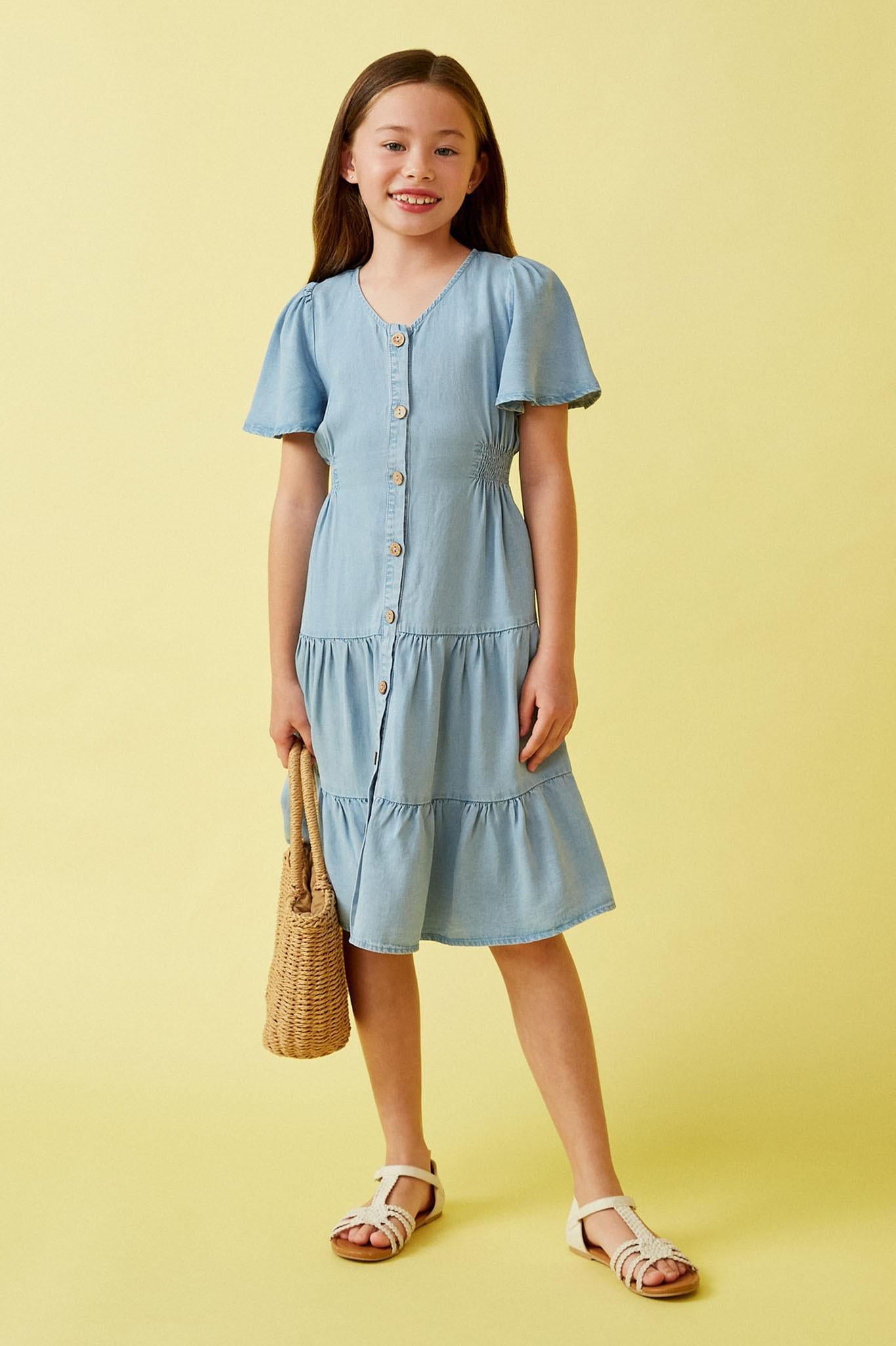 Denim Button Dress