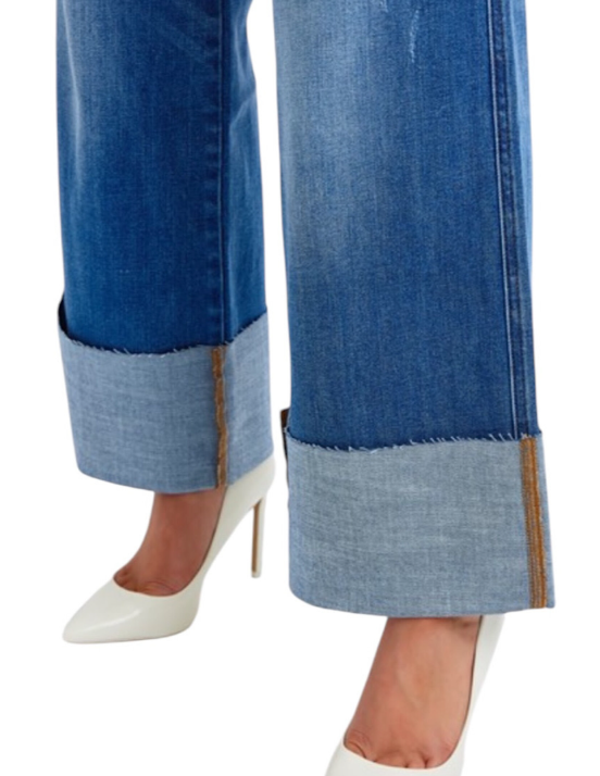 Judy Blue HW Retro Wide Leg Cuff