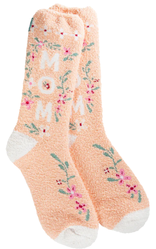 Flower Mom Crew Socks