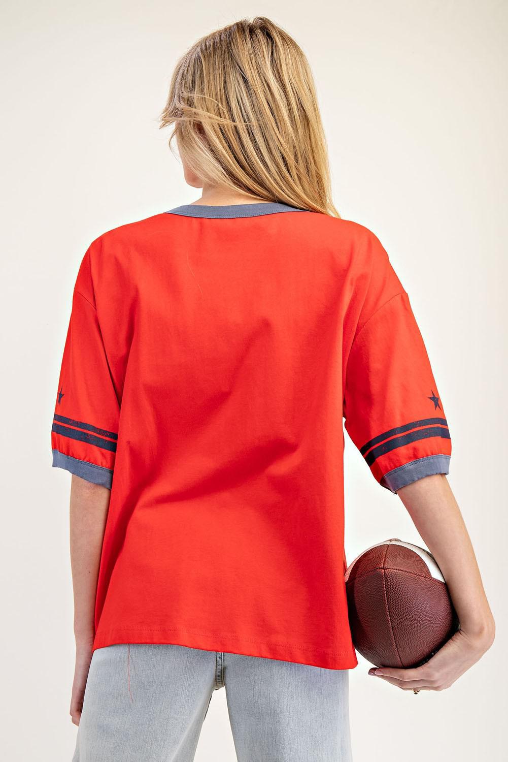 Varsity Round Neck T-shirt