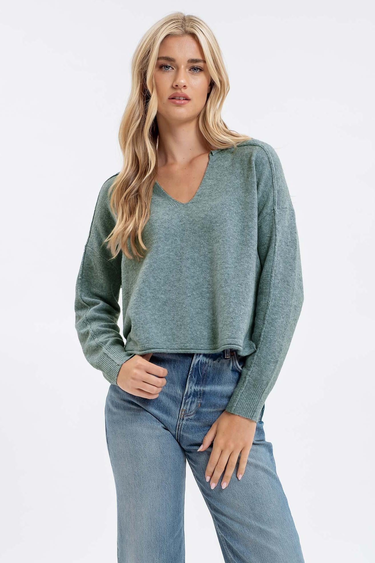 Vneck Knit Sweater