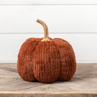 11" Burnt Orange Fleece Pumpkin