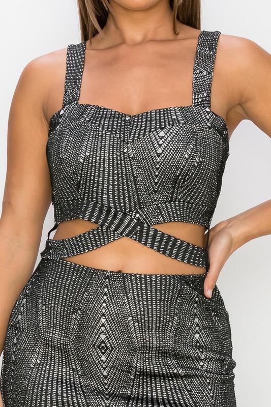 Black Silver Cut Out